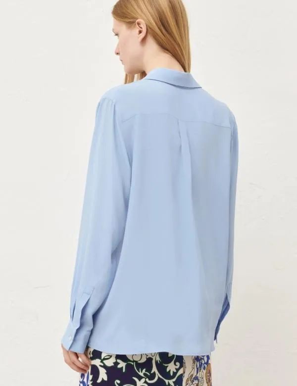 Marella Shirts Women Pocket Tshirt Deep Blue