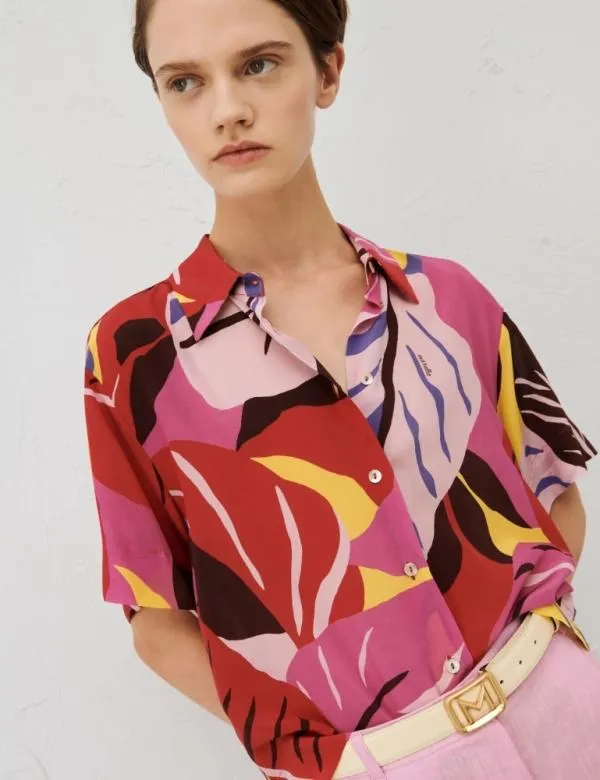 Marella Shirts Women Silk Shirt Fuchsia