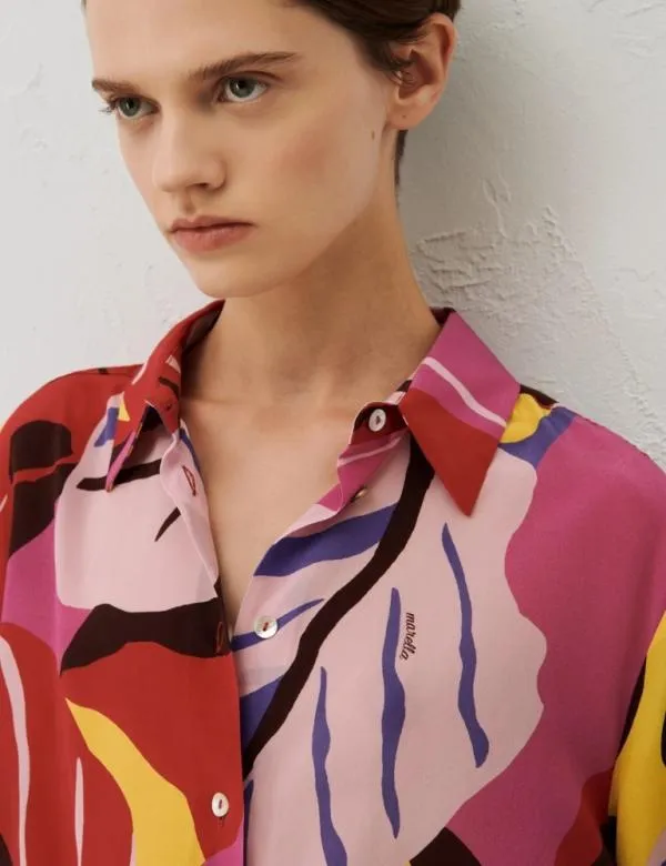 Marella Shirts Women Silk Shirt Fuchsia