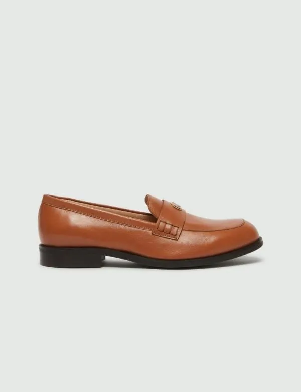 Marella Shoes Women Leather Moccasins Tobacco