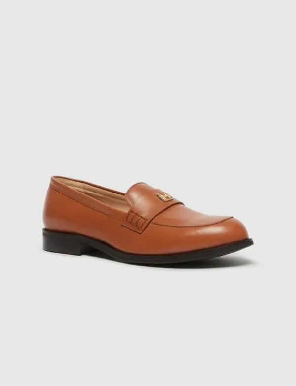 Marella Shoes Women Leather Moccasins Tobacco