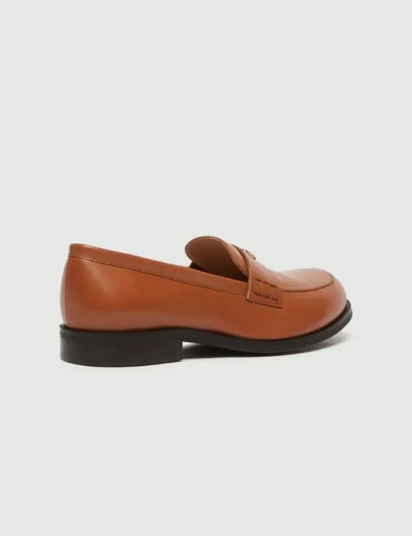 Marella Shoes Women Leather Moccasins Tobacco