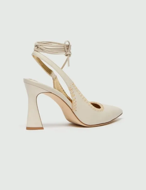 Marella Shoes Women Leather Slingbacks White