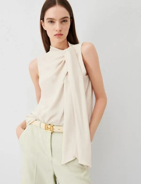 Marella Tops And TShirt Women Pussybow Top Cream