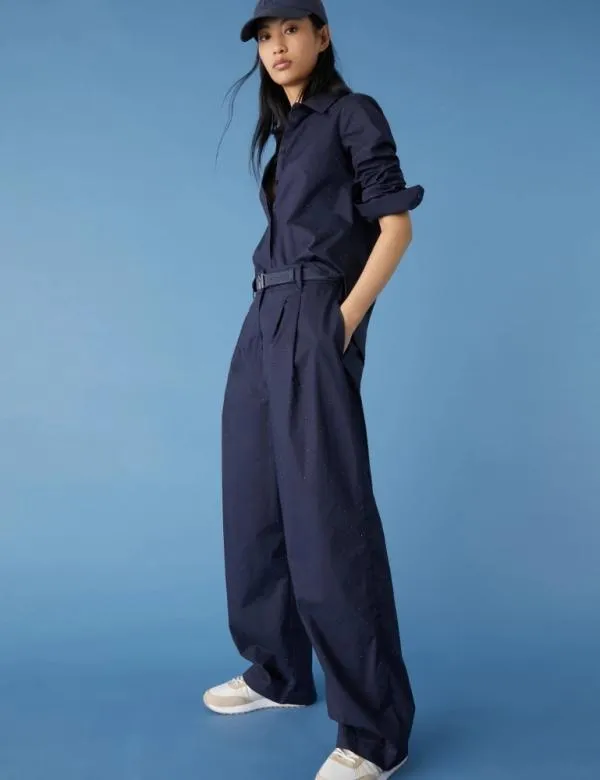Marella Trousers Women Appliqu Trousers Midnightblue