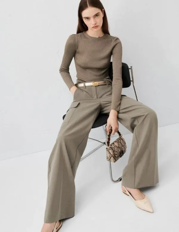 Marella Trousers Women Cargo Trousers Hazelnut Brown