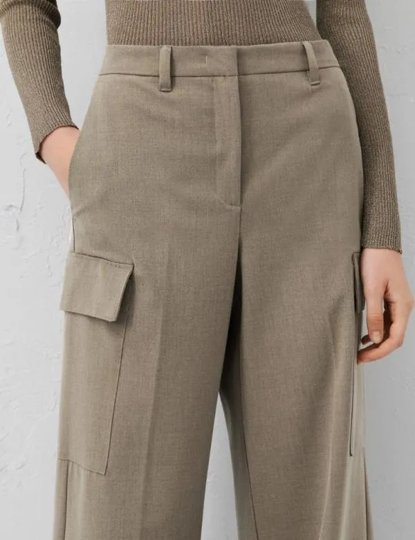 Marella Trousers Women Cargo Trousers Hazelnut Brown