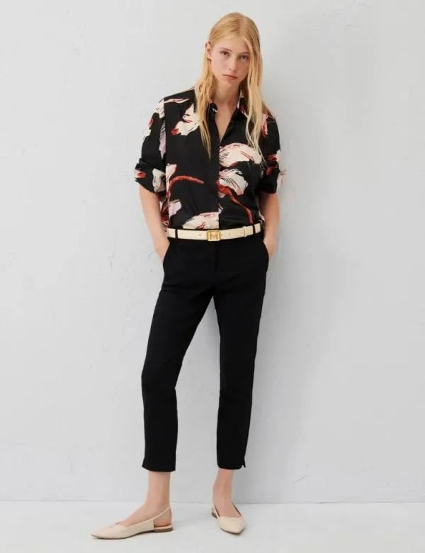 Marella Trousers Women Chino Trousers Black
