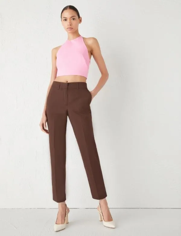 Marella Trousers Women Chinos Chocolate