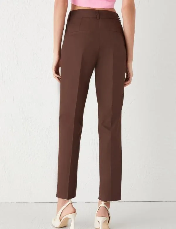 Marella Trousers Women Chinos Chocolate