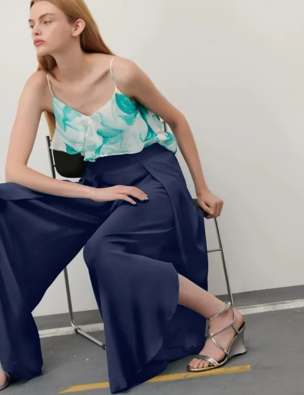 Marella Trousers Women Crepe Trousers Navy