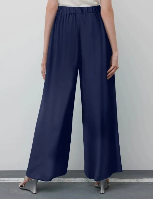 Marella Trousers Women Crepe Trousers Navy