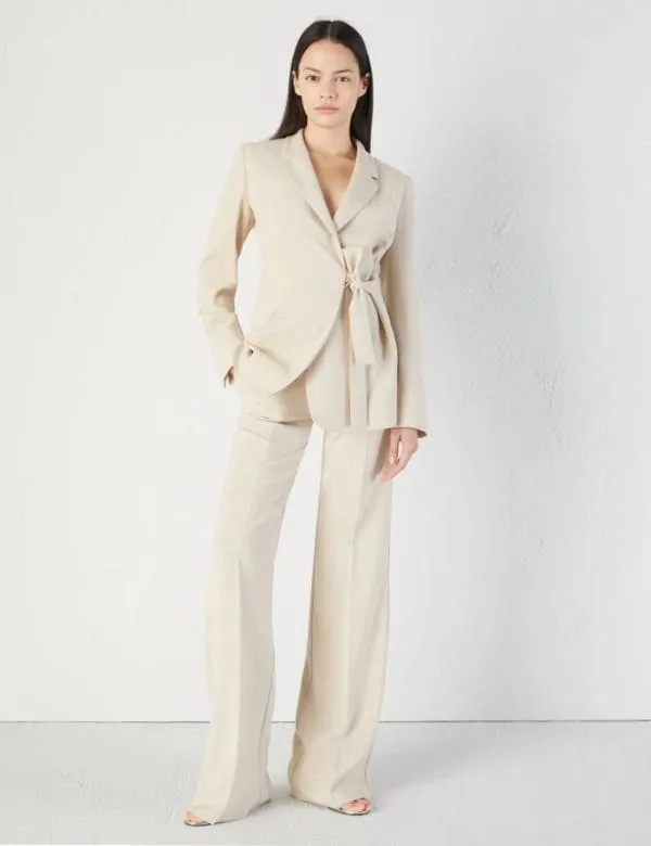 Marella Trousers Women Mlange Trousers Beige
