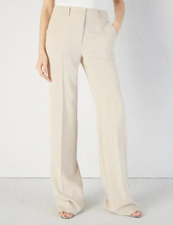 Marella Trousers Women Mlange Trousers Beige