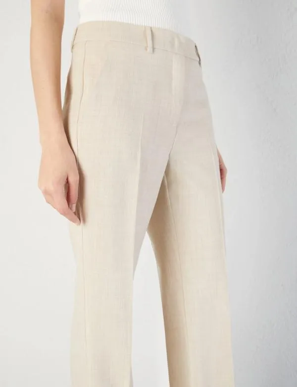 Marella Trousers Women Mlange Trousers Beige