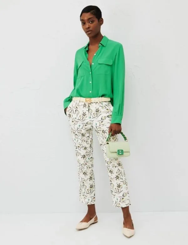Marella Trousers Women Patterned Trousers Green