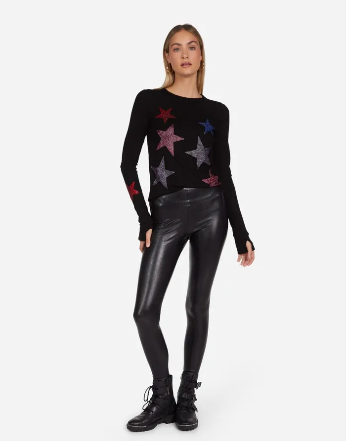 McKinley Color Crystal Multi Stars Black Women039s Lauren Moshi Long Sleeve