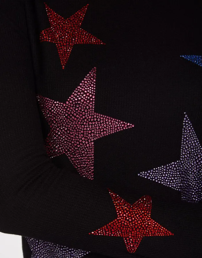 McKinley Color Crystal Multi Stars Black Women039s Lauren Moshi Long Sleeve