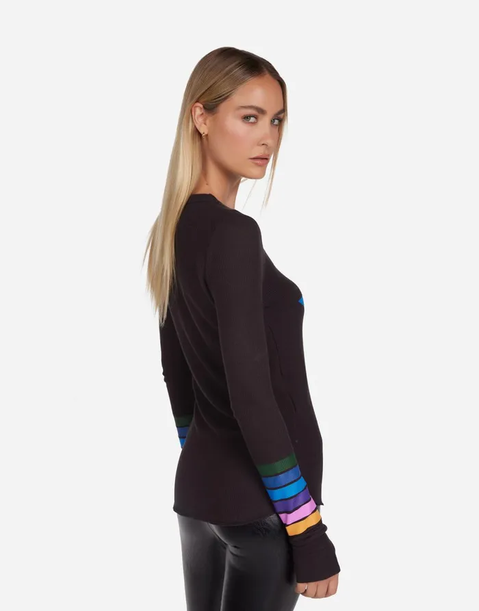 McKinley Color Stripe Star Onyx Women039s Lauren Moshi Long Sleeve