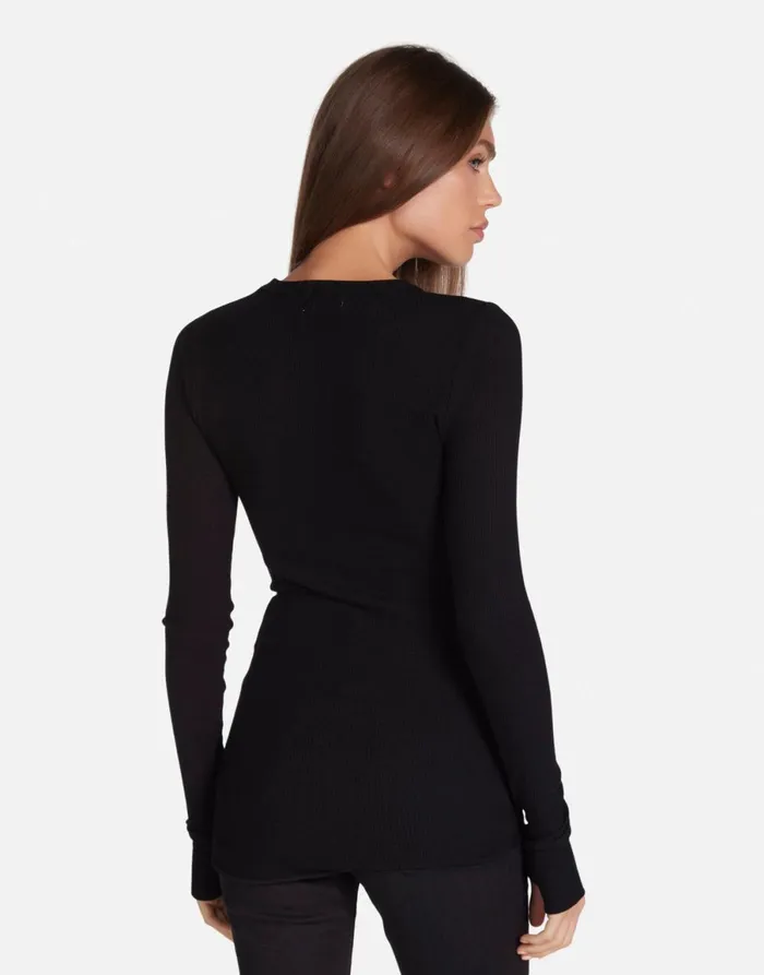 McKinley Crystal Kisses Black Women039s Lauren Moshi Long Sleeve