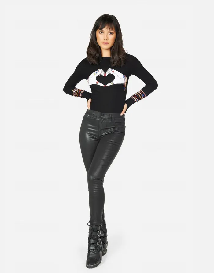McKinley Friendship Love Black Women039s Lauren Moshi Long Sleeve