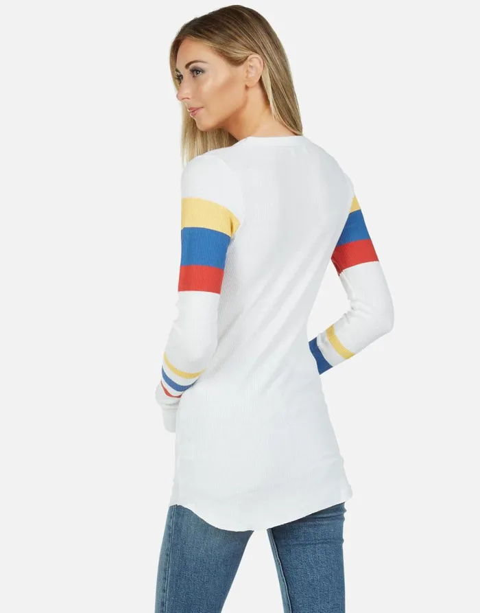 McKinley Happy Peace Love Milk Women039s Lauren Moshi Long Sleeve