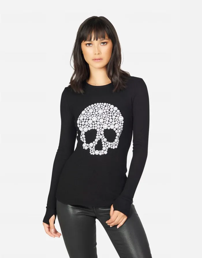 McKinley Happy Skulls Black Women039s Lauren Moshi Long Sleeve