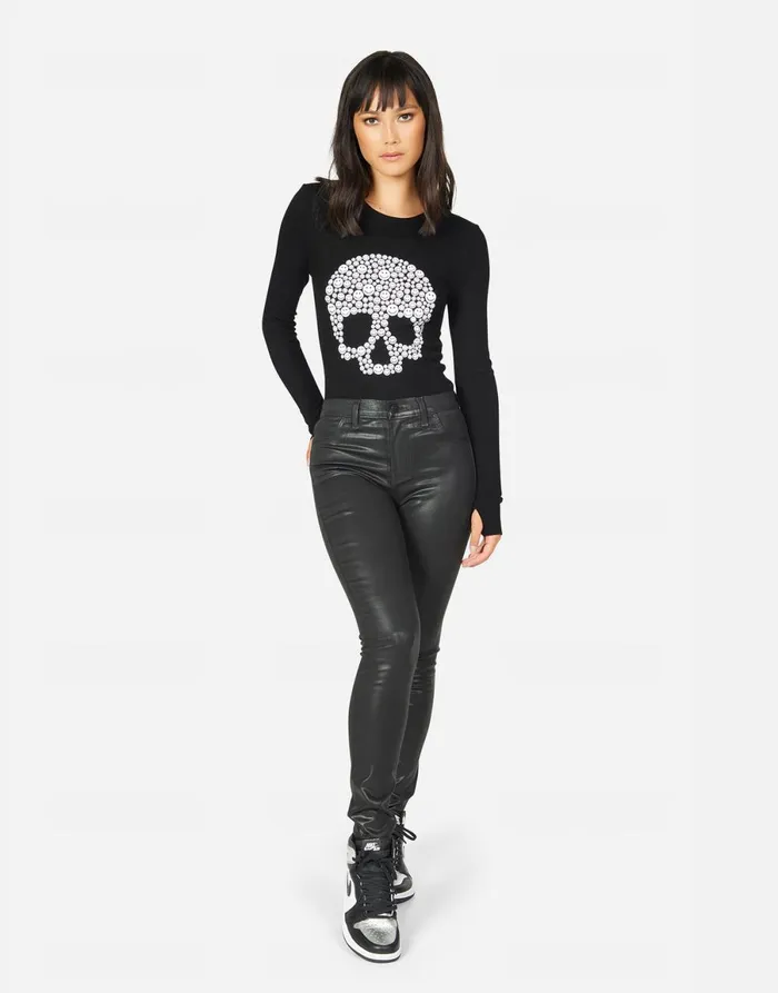 McKinley Happy Skulls Black Women039s Lauren Moshi Long Sleeve