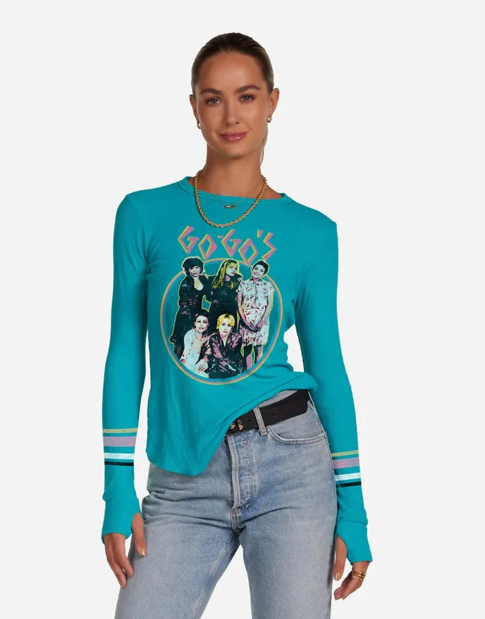McKinley Vintage GoGo039s Ultra Teal Women039s Lauren Moshi Long Sleeve