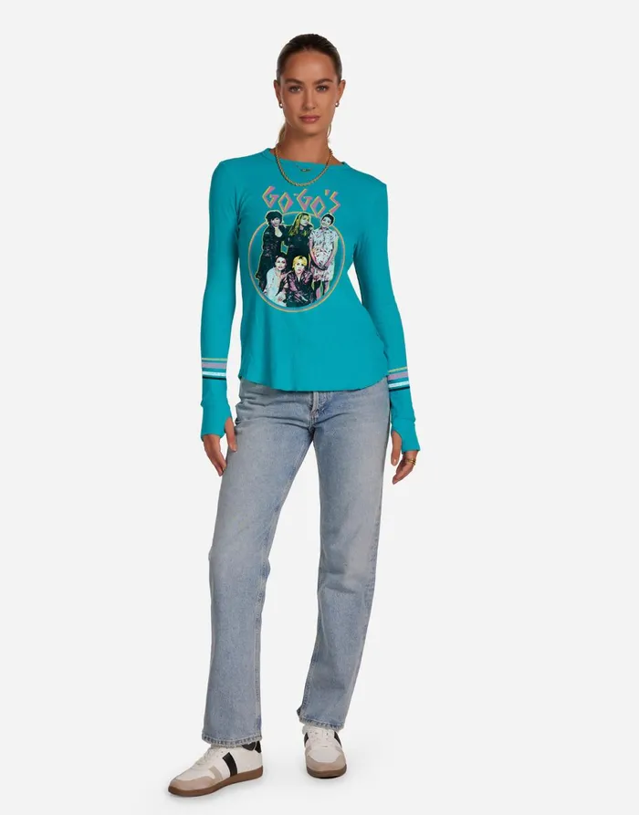 McKinley Vintage GoGo039s Ultra Teal Women039s Lauren Moshi Long Sleeve