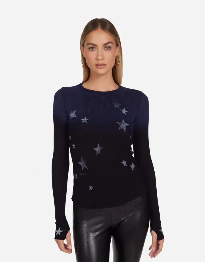 McKinley Vintage Stars Navy Ombre Women039s Lauren Moshi Long Sleeve