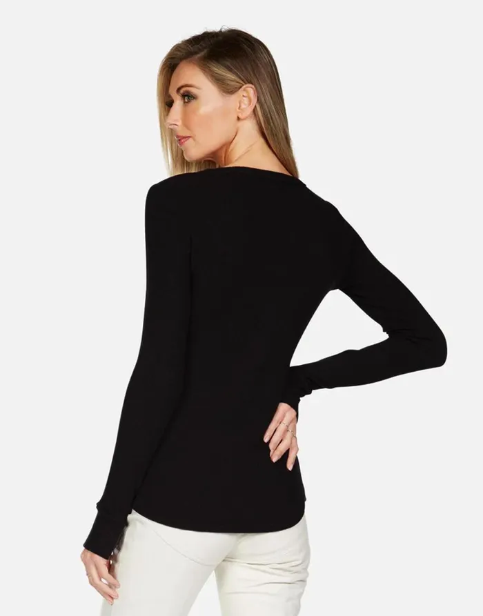 McKinley X Cracked Lightning Bolt Black Women039s Lauren Moshi Long Sleeve