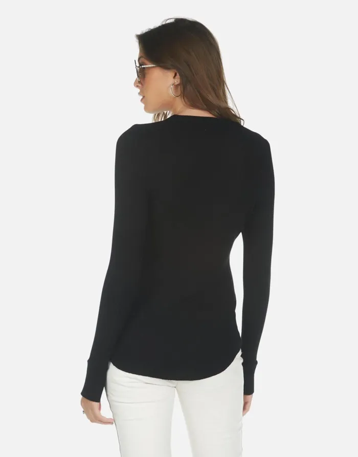 McKinley X Kiss Lip Black Women039s Lauren Moshi Long Sleeve