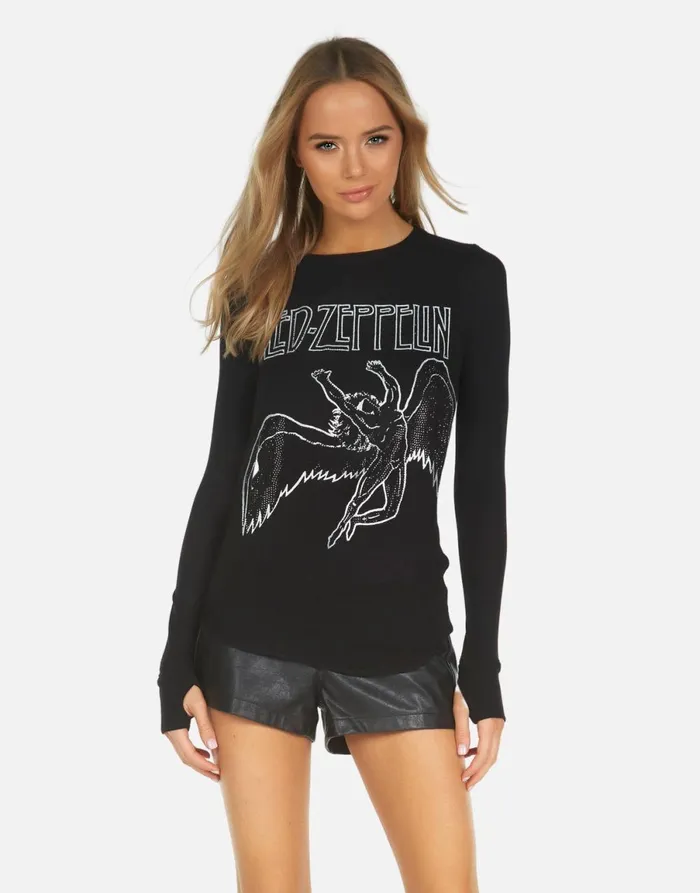 McKinley X Led Zeppelin Outline Black Women039s Lauren Moshi Long Sleeve