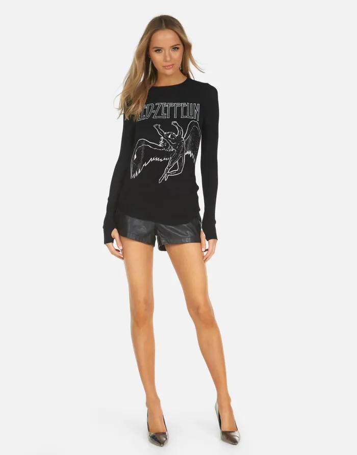 McKinley X Led Zeppelin Outline Black Women039s Lauren Moshi Long Sleeve
