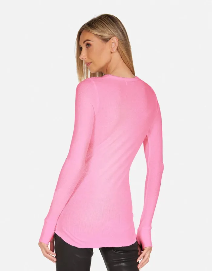 McKinley X Rose Lip Neon Pink Women039s Lauren Moshi Long Sleeve
