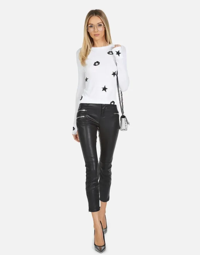 McKinley X Star Lip Elements White Women039s Lauren Moshi Long Sleeve