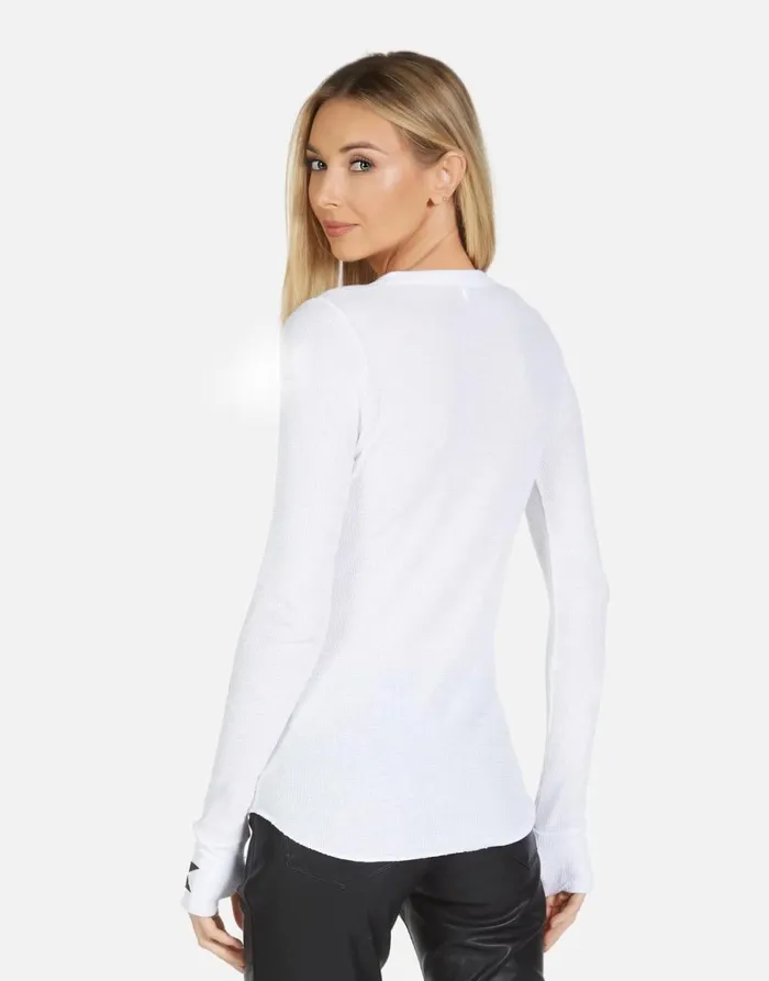 McKinley X Star Lip Elements White Women039s Lauren Moshi Long Sleeve