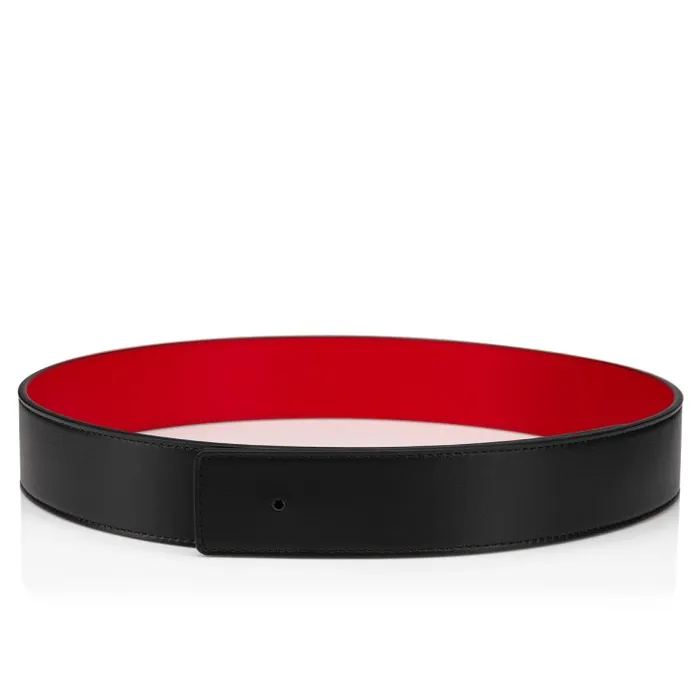 Men Belt Strap Belt Strap 8211 Calf Leather 8211 Black Christian Louboutin Belts