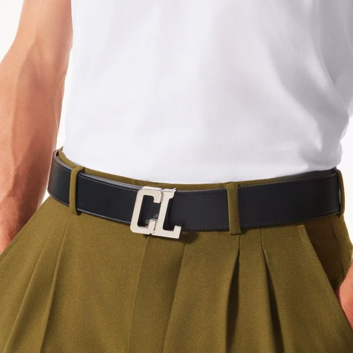 Men Belt Strap Belt Strap 8211 Calf Leather 8211 Black Christian Louboutin Belts