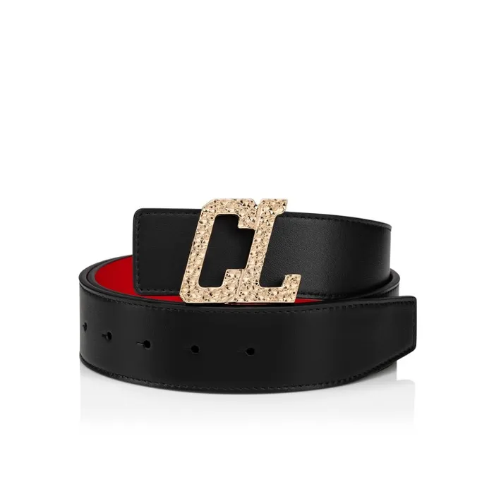 Men Belt Strap Belt Strap 8211 Calf Leather 8211 Black Christian Louboutin Belts