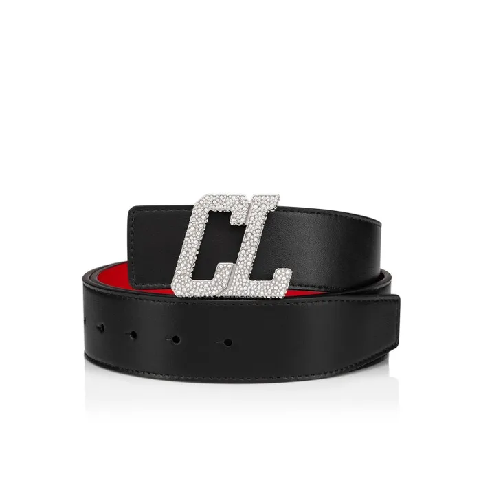Men Belt Strap Belt Strap 8211 Calf Leather 8211 Black Christian Louboutin Belts