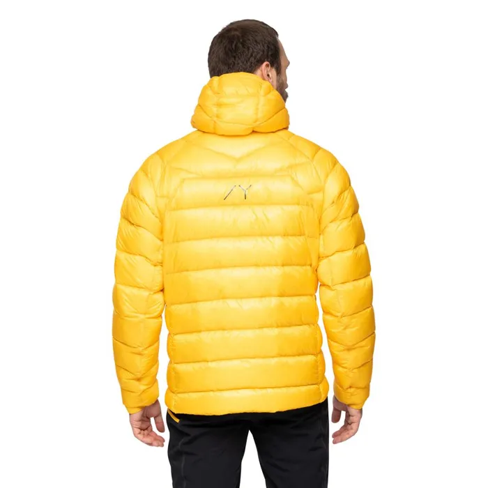 Men Bergans Of Norway Down Jackets Y Lightline Weightless Down Jacket Hood Mango Yellow