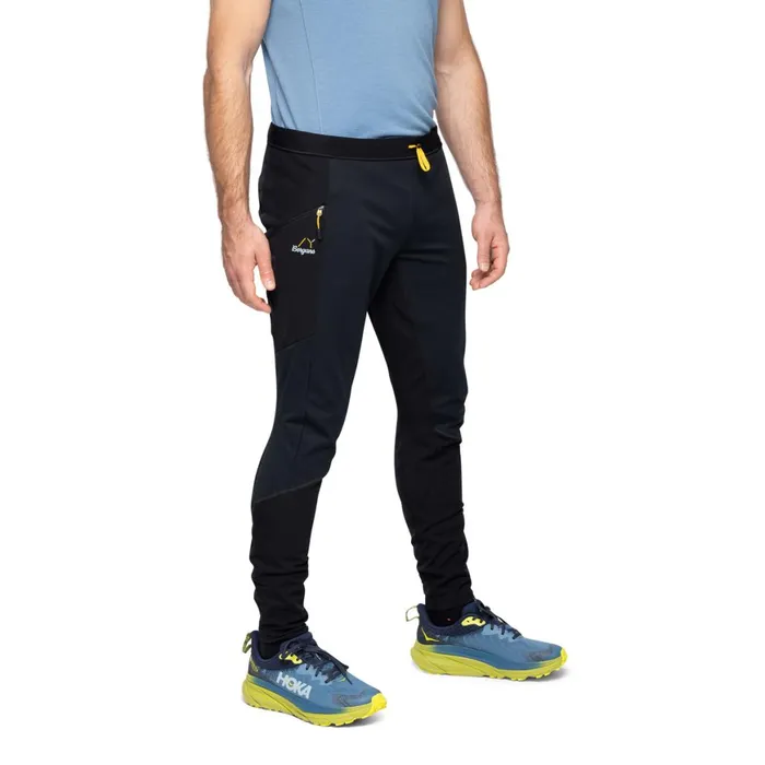 Men Bergans Of Norway Hiking Pants Y Lightline Fast Winter Tights Black