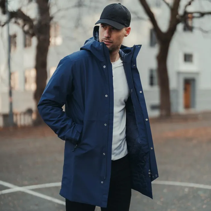 Men Bergans Of Norway Insulated Jackets Urban Insulated Shell Coat Navy Blue