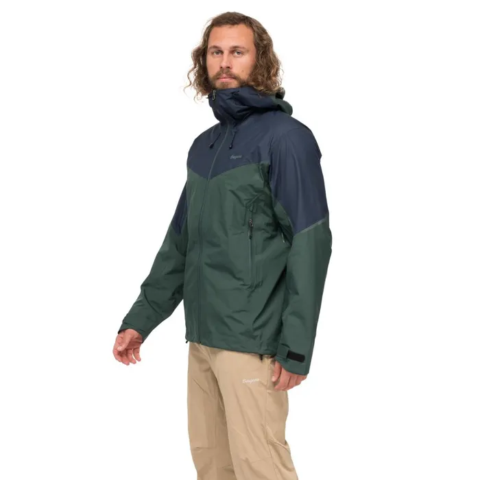 Men Bergans Of Norway Shell Jackets Rabot Light 3l Shell Jacket Duke Green Navy Blue