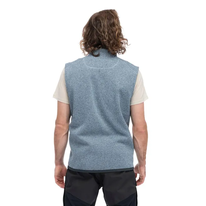 Men Bergans Of Norway Vests Kamphaug Knitted Vest Husky Blue