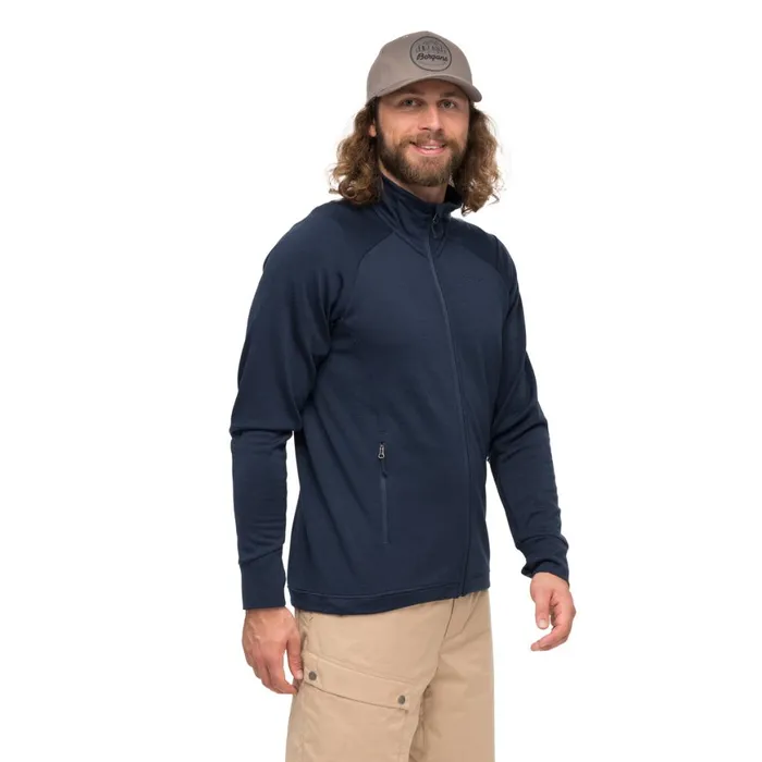 Men Bergans Of Norway Wool Ulstein Wool Jacket Navy Blue