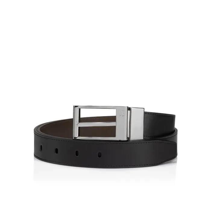 Men Bizzbelt Belt 8211 Smooth Calf Leather 8211 Black Christian Louboutin Belts