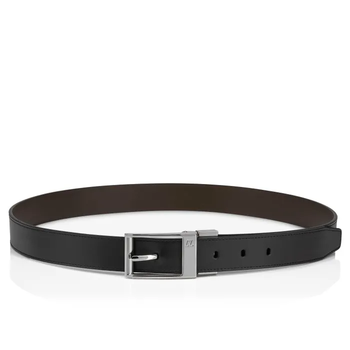 Men Bizzbelt Belt 8211 Smooth Calf Leather 8211 Black Christian Louboutin Belts